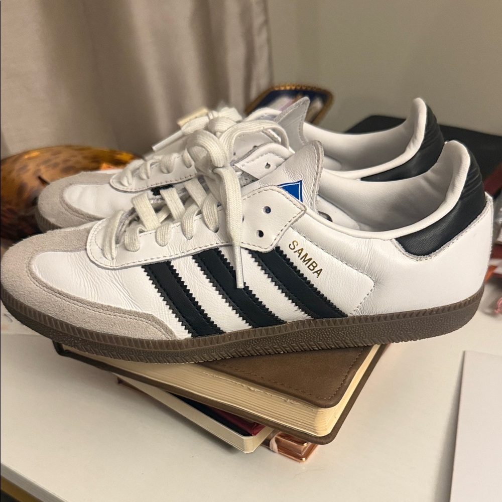 Adidas Samba White and Black Sneakers